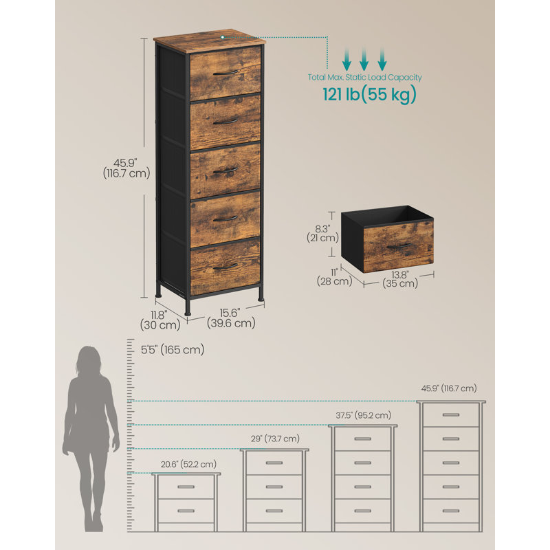 5 -Drawer Filing Storage Cabinet