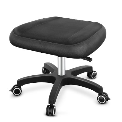 Maronay Adjustable Footrest Lab Stool Ottoman with Lockable Wheels