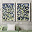 " Indigo Blooming Night I " 2 - Pieces-1008023744-1008023751