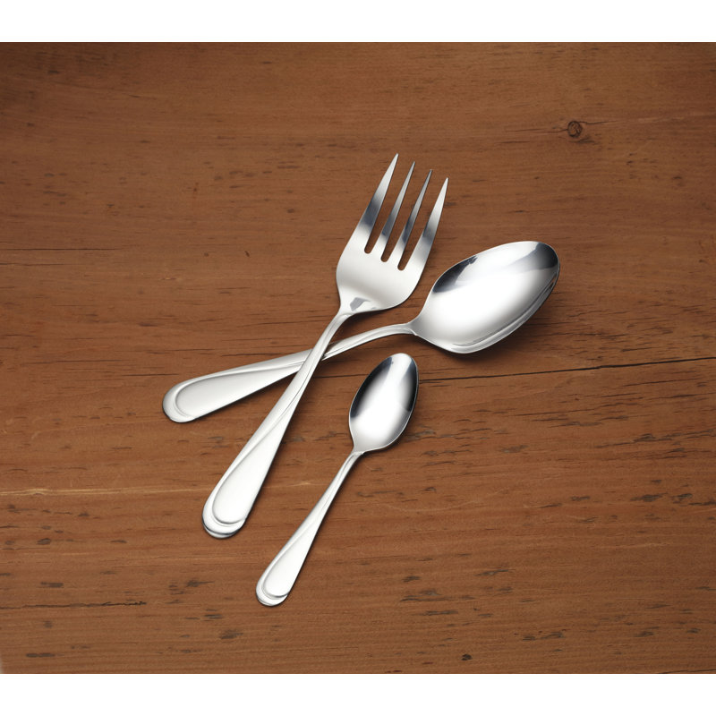 Swirl Mirror Finish 58-Piece Stainless Steel Flatware Set