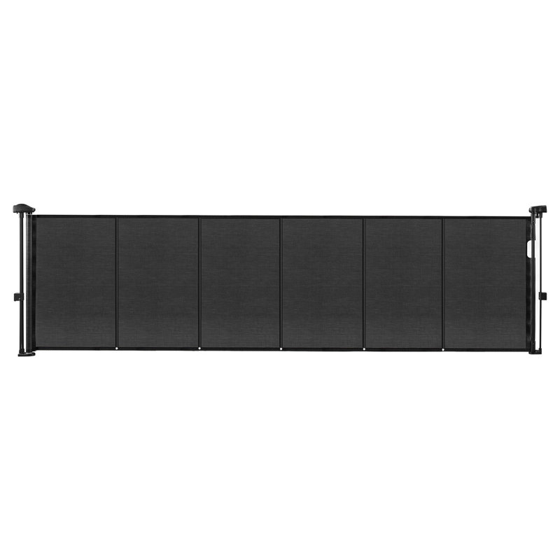 Barrière de bébé rétractable de 34 po de hauteur extensible à 110 po de large pour les enfants ou les animaux de compagnie - noir