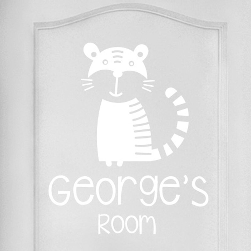 Animals Wall Decal, White