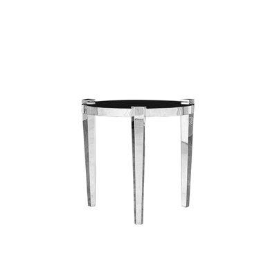 Table de bout en verre à 3 pieds