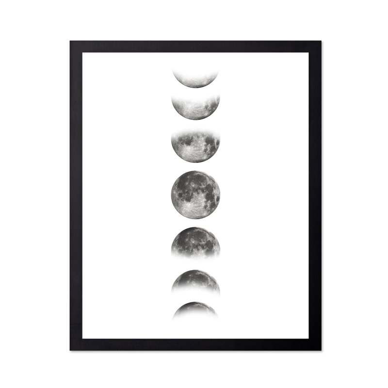 Phases de la lune no 2, Cadre noir, Affiche, H 11 po x l 14 po