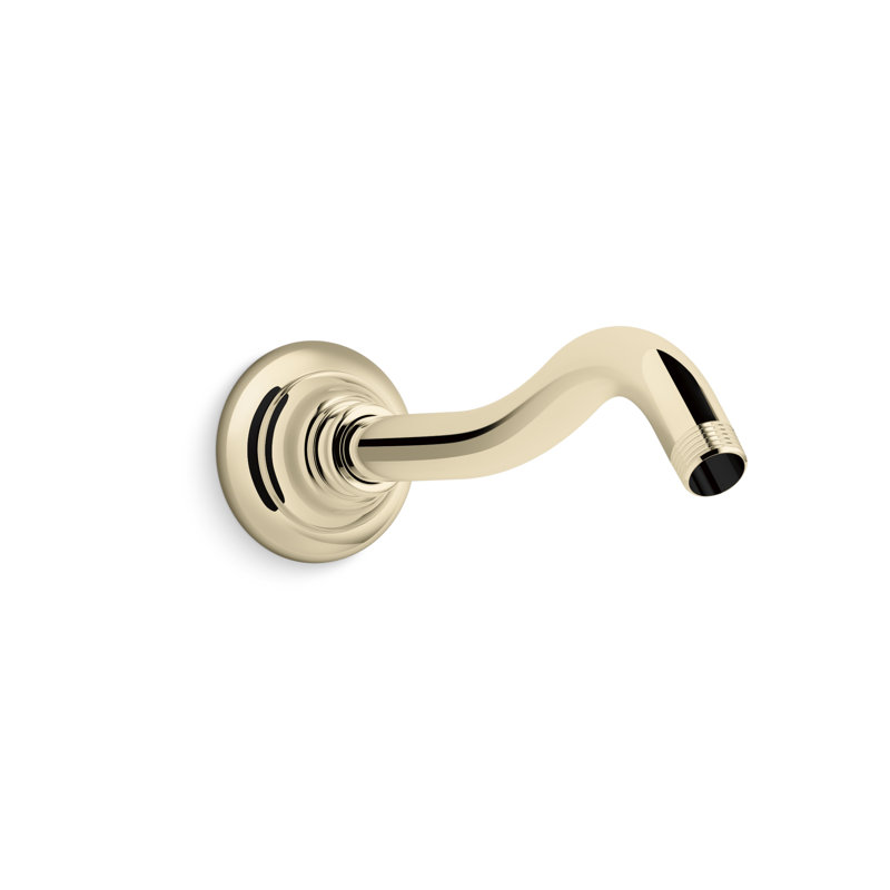 Artifacts Shower Arm And Flange, Vibrant French Gold