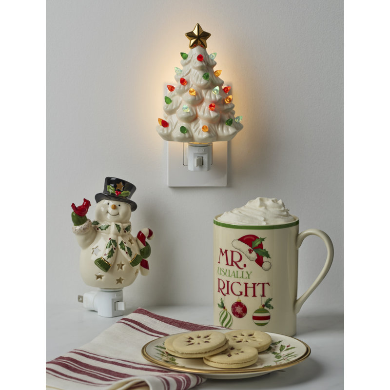 Veilleuse bonhomme de neige Happy Holly Days