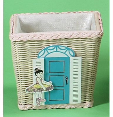 Wicker Open Waste Basket