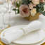 Ensemble d'anneaux de serviette ronde en marbre véritable blanc-1525916846