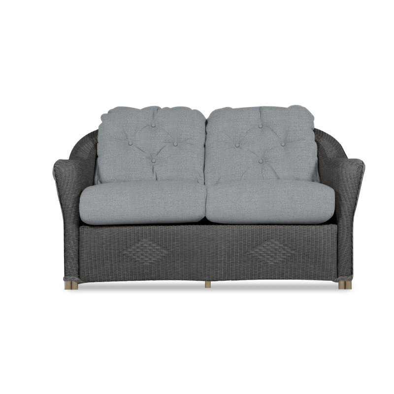 Reflections Outdoor 2 - Seat Loveseat, Sandberg Navy, Matte White