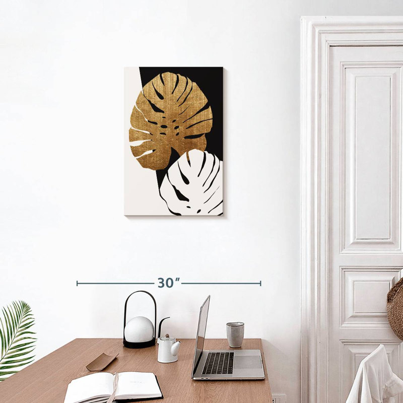 Harnek Monstera Leafs doré, H 24 po x l 16 po