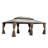 Hardtop Gazebo, Outdoor Gazebo With Galvanized Steel Double Roof, Aluminum Frame, Built-In Gutter System, Curtain And Netting, Metal Gazebo Pavilion For Patio Deck Garden-112593642-110360511