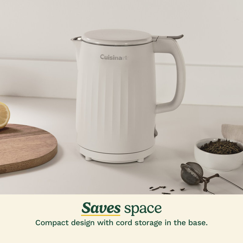 Cuisinart Soho 1-Liter Double-Wall Electric Kettle, White