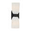 Applique murale Aldegonde à 2 lumières, noir mat-129437217
