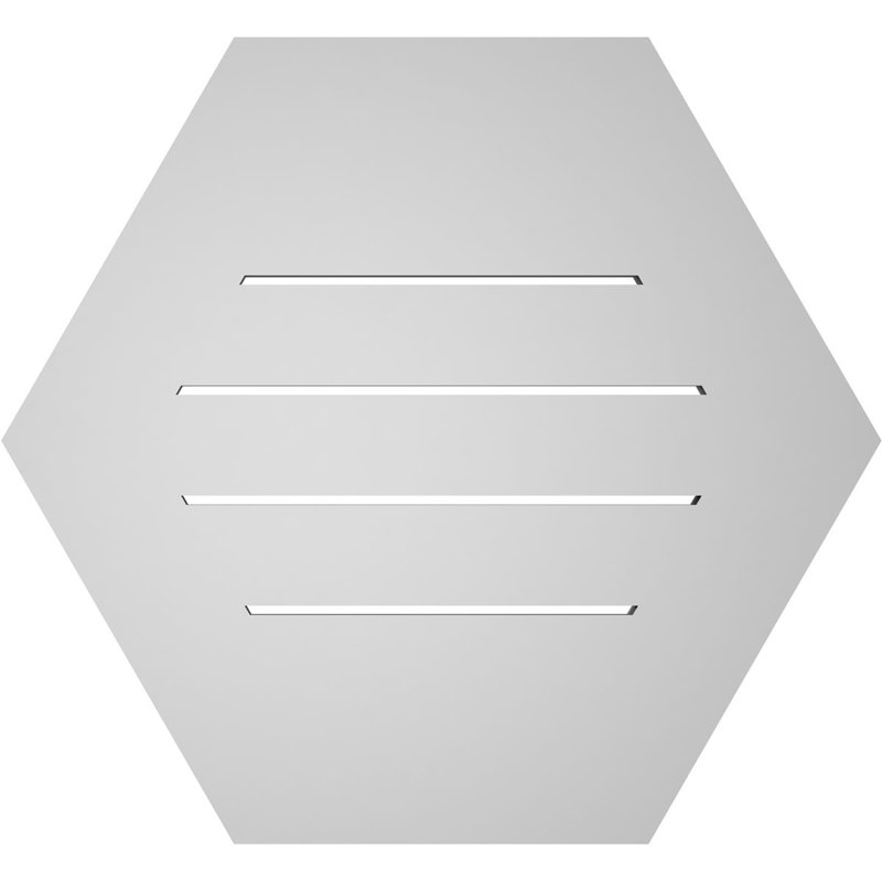 Évent horizontal fonctionnel à pignon en uréthane à surface horizontale Signature, H 22 po x l 24 po x P 1 po