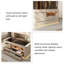 47.24"White jewelry display cabinet and storage chest