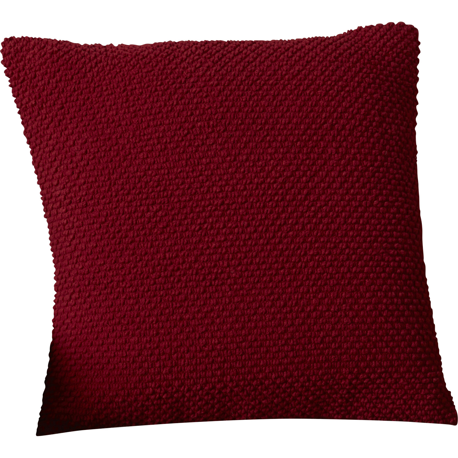 Mansel Textured Throw Pillow, Red, Square 20", Polyester