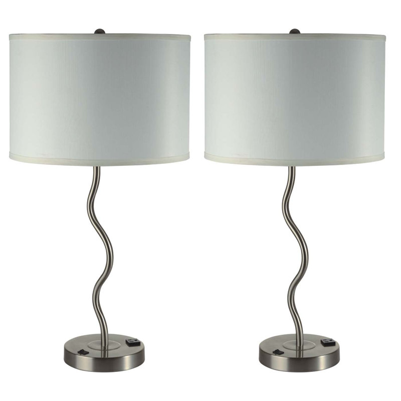 Metal Table Lamp, White