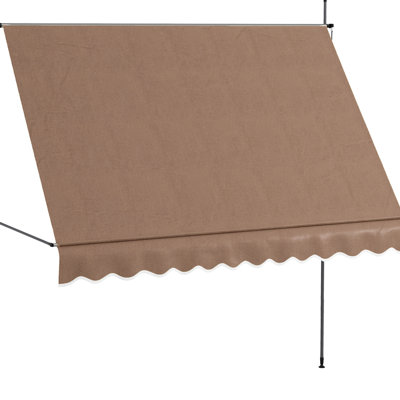 Auvent de terrasse 118 po, avec support autoportant et tissu anti-vis, pour le café Manuel Uv30 + pieds réglables protégés Support terrasse, porche, fenêtre, porte