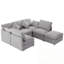 Canapé-lit en U avec repose-pieds mobile et deux ports USB-1792292533