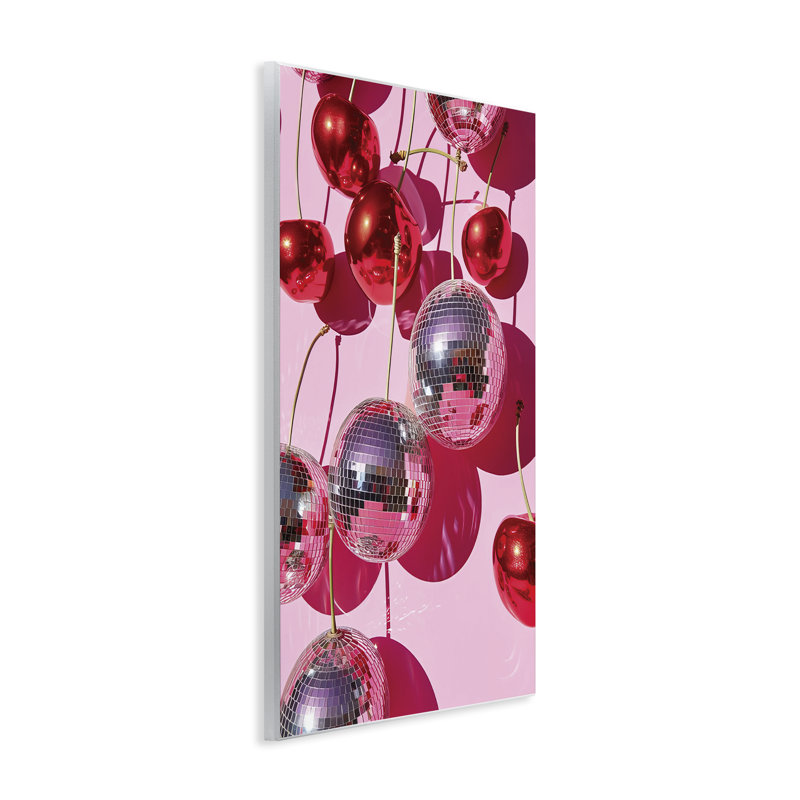 Plaque murale cerise fruits disco, design par LSR Design Studio, H 15 po x l 10 po