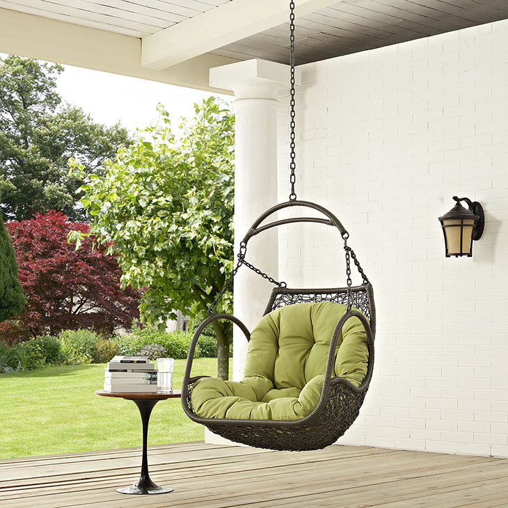 Arbor Outdoor Patio Wood Swing Chair by Modway, Peridot