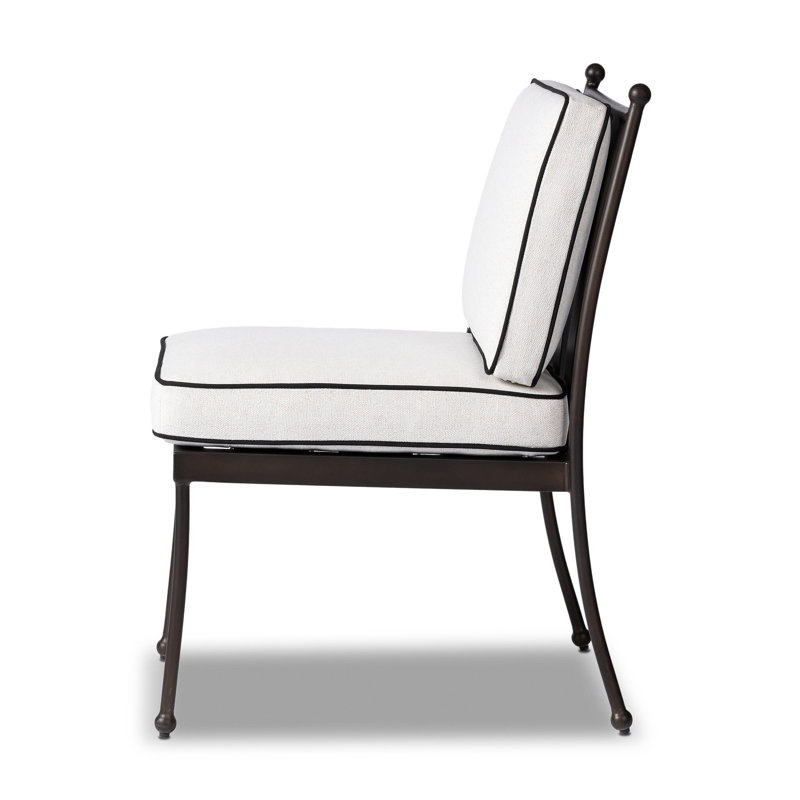 Tally Outdoor Dining Chair - Box Cushion-Alessi Linen