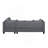 104.5" Upholstered Sofa,Chaise & Ottoman , Gray