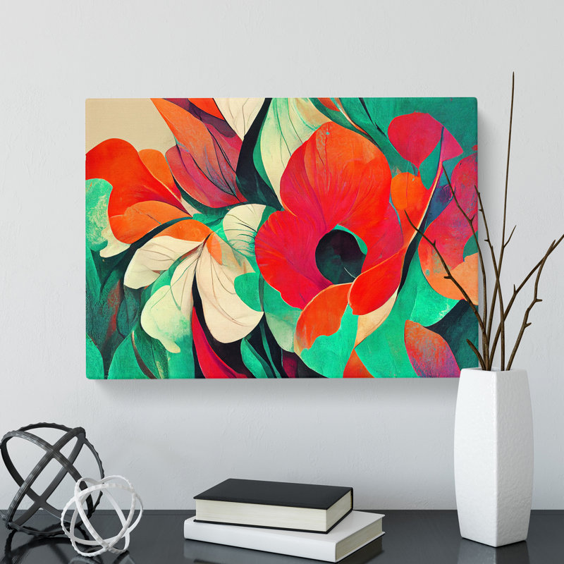 Floral Abstract Vol.8 - Wrapped Canvas, 35cm H x 50cm W x 3cm D