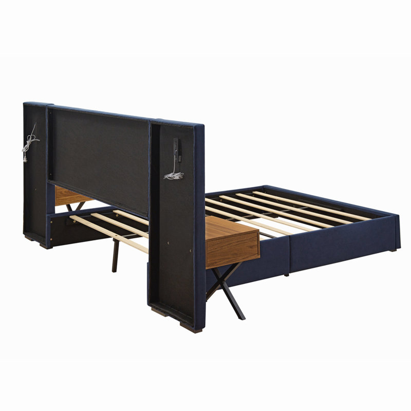 Lit plateforme tapissier Ulund, Grand