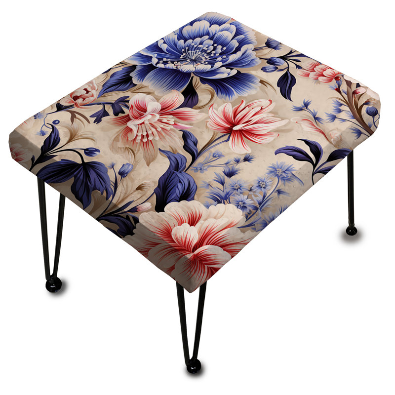 Bohemian Damask Harmony - Damask Rectangle Ottoman