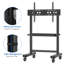 Mobile TV Stand on Wheels for 50-86 Inch Flat Panel Plasma TV, Height Adjustable TV Floor Stand
