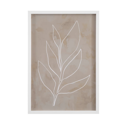 Leaf Line Art II Framed Print