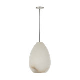 Sean Lavin Alina 1-light LED Pendant in Polished Nickel with Alabaster shade