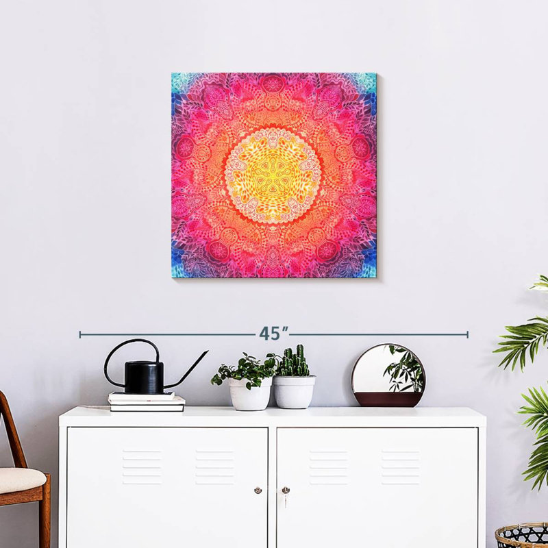 Mandala oriental, H 24 po x l 24 po