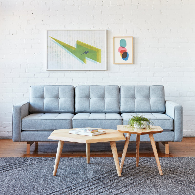 Jane 2 Sofa, Bayview Silver Performance Twill, Brown