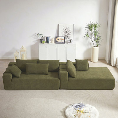Ensemble de canapé modulaire rembourré avec 6 coussins pour le salon Modern