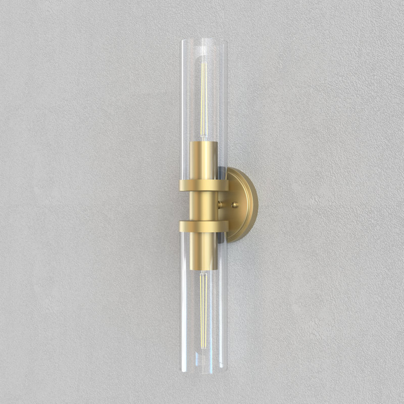 2-Head Barbell Cylindrical Wall Lamp, Gold