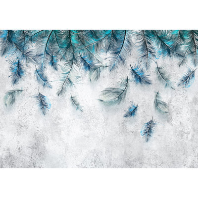 Murale botanique Peel & Stick - Brise saphir