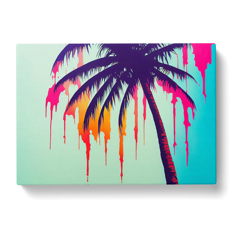 Palm Tree Vol.1 Abstract - Wrapped Canvas Print, 35cm H x 50cm W x 3cm D