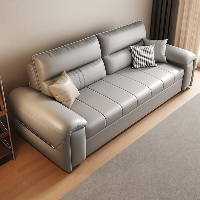 Canapé en cuir Minimalist Modern, H 36,6 po x l 63 po x P 32,3 po