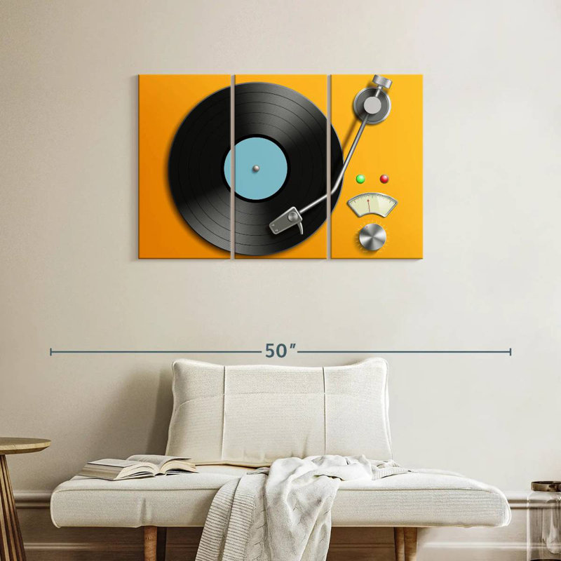 Abarca Retro Record Player, 24" H x 38" W