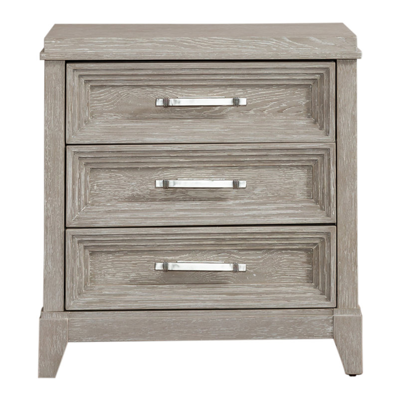 Belmar 3 Drawer Nightstand w/ Stained Drawers