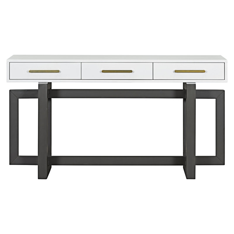 Très grande console d'entrée à trois tiroirs