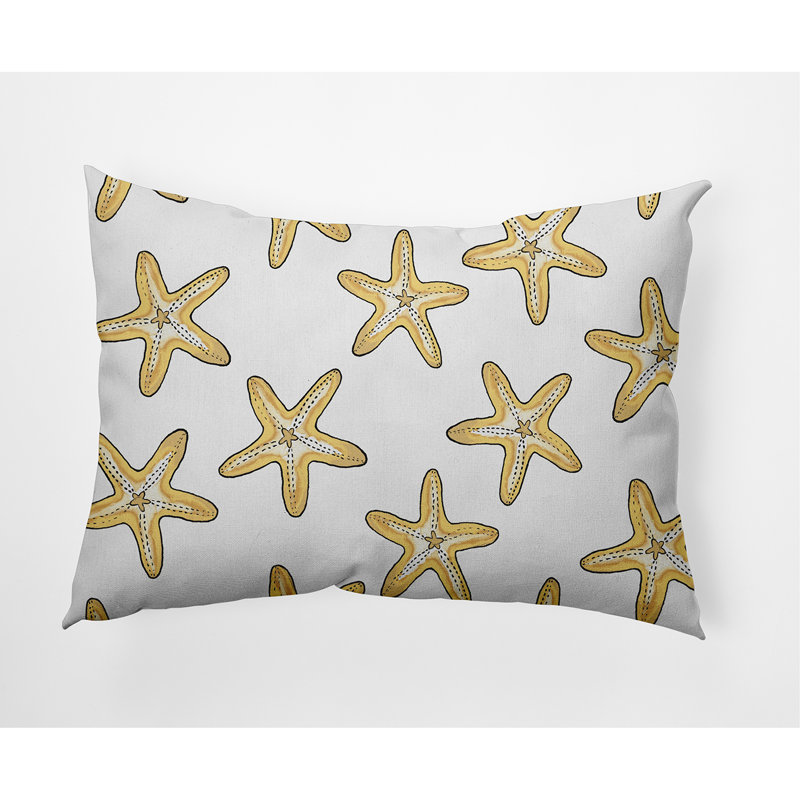 Geometric Outdoor Reversible Throw Pillow, Yellow/White