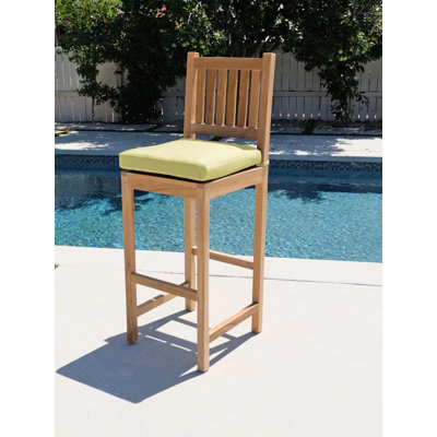 Huntington 30"" Teak Patio Bar Stool Patio Bar Stool -  Willow Creek Designs, HUN-BS-2BSTL-5404