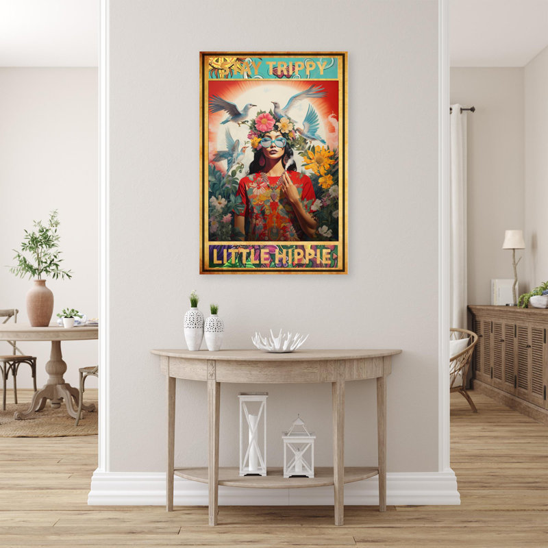 «Darles Woman Stay Trippy Little Hippie», H 36 po x l 24 po x P 1,25 po