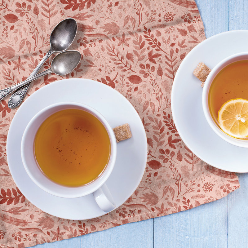 Floral Waffle Tea Towel Kitchen Towel, Poly Twill