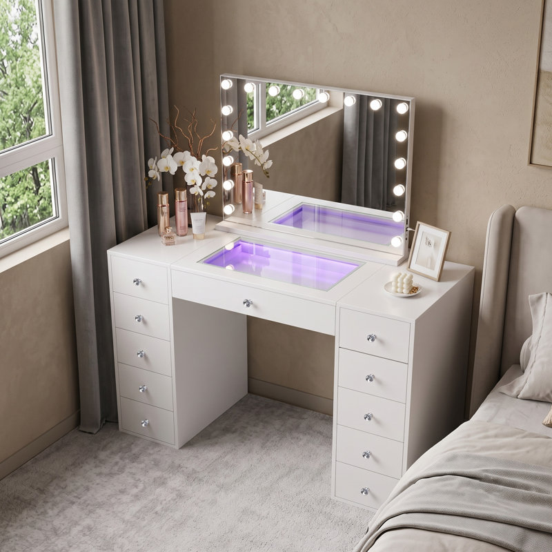 Deshun Dressing Table with Mirror