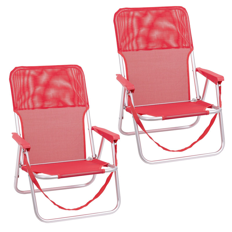 Folding Beach Chair, Red