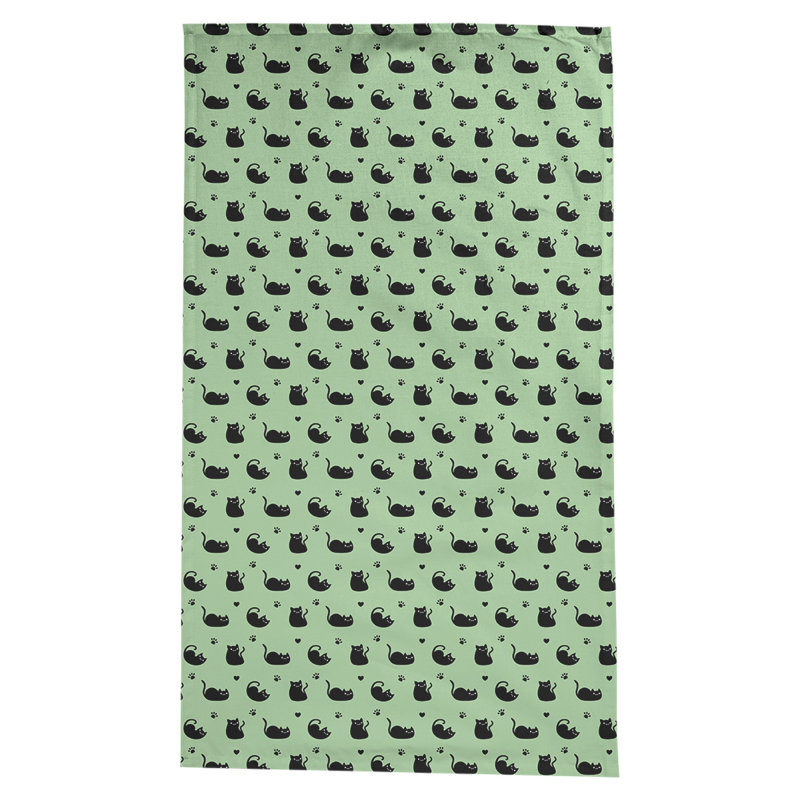 Nappe à motif chat Leffel, Vert